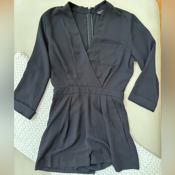 Topshop Pants - TOPSHOP ROMPER -BLK